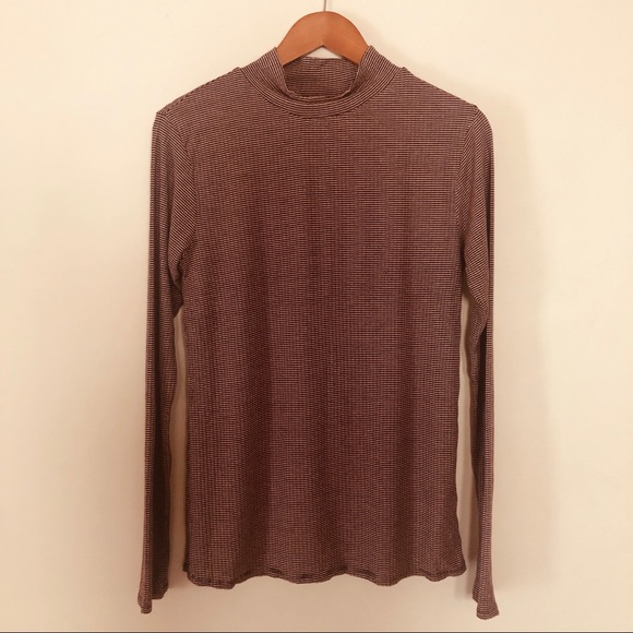 Anthropologie Postcard Micro-Stripe Mock-Neck - Picture 2 of 3